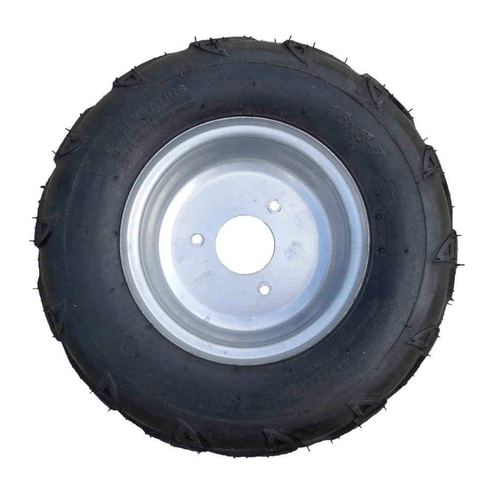 Komplettrad Felge mit Reifen 3-Loch 16x8-7 silber rechts